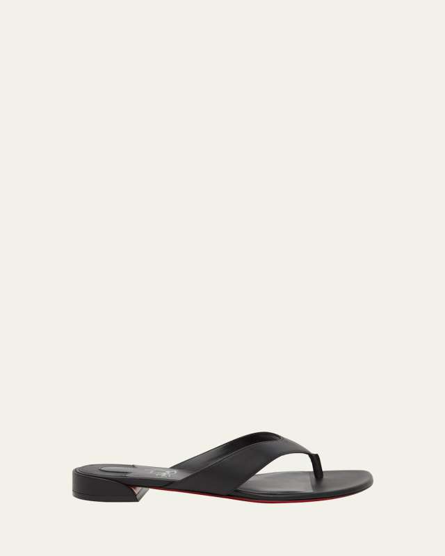 Sweet Jane Leather Red Sole Thong Sandals